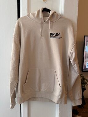Beige/Tan NASA Logo Pullover Hoodie